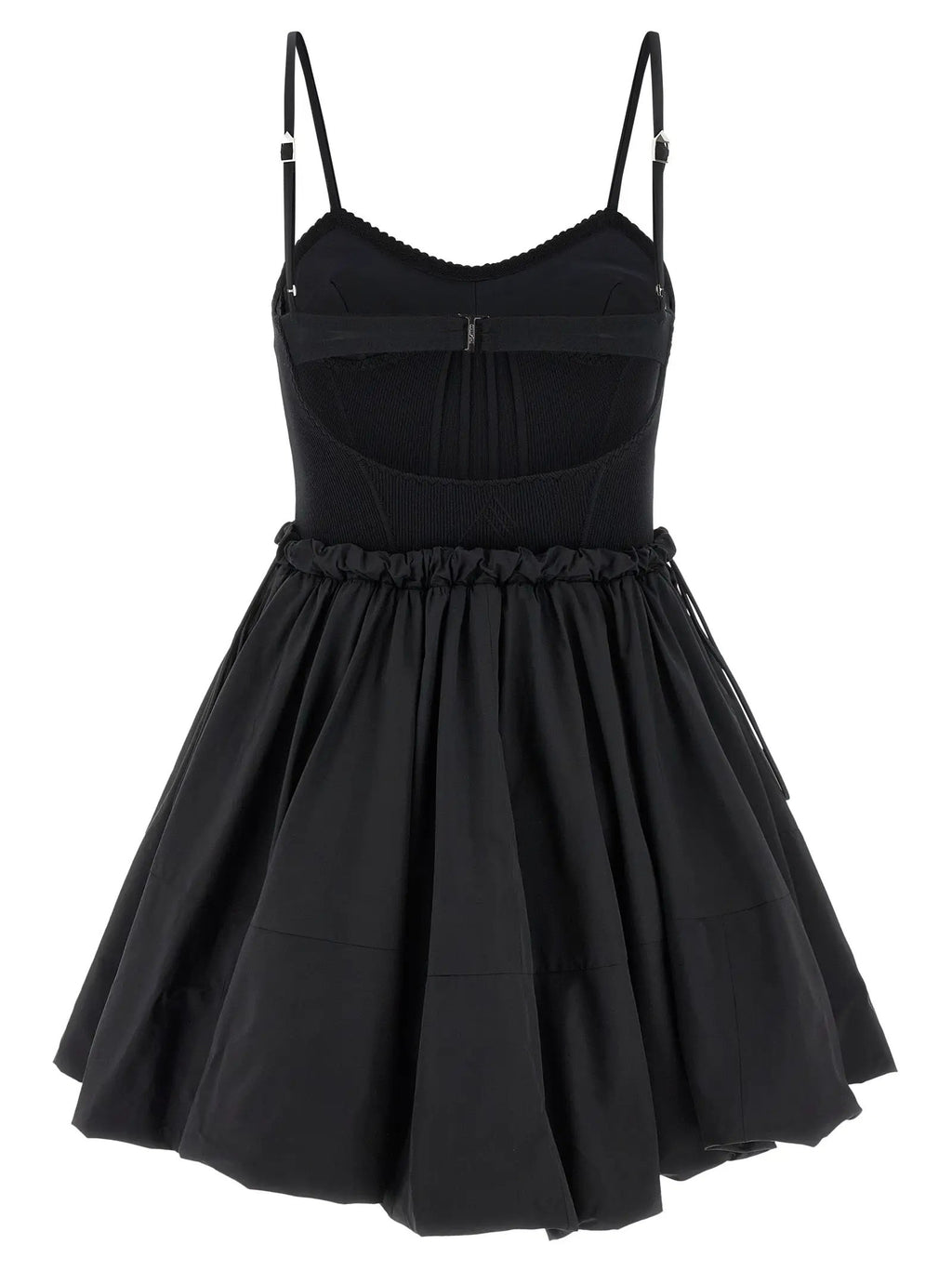 The Attico Black Polyamide Short Dress