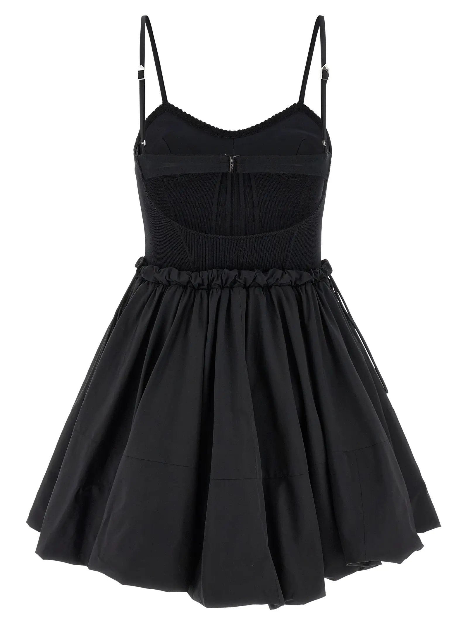 The Attico Black Polyamide Short Dress