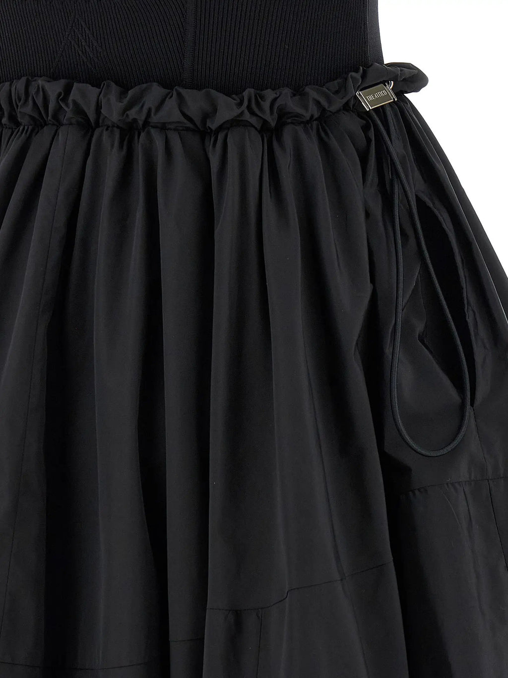 The Attico Black Polyamide Short Dress