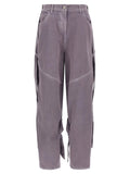 The Attico Purple Cotton Cargo Pants
