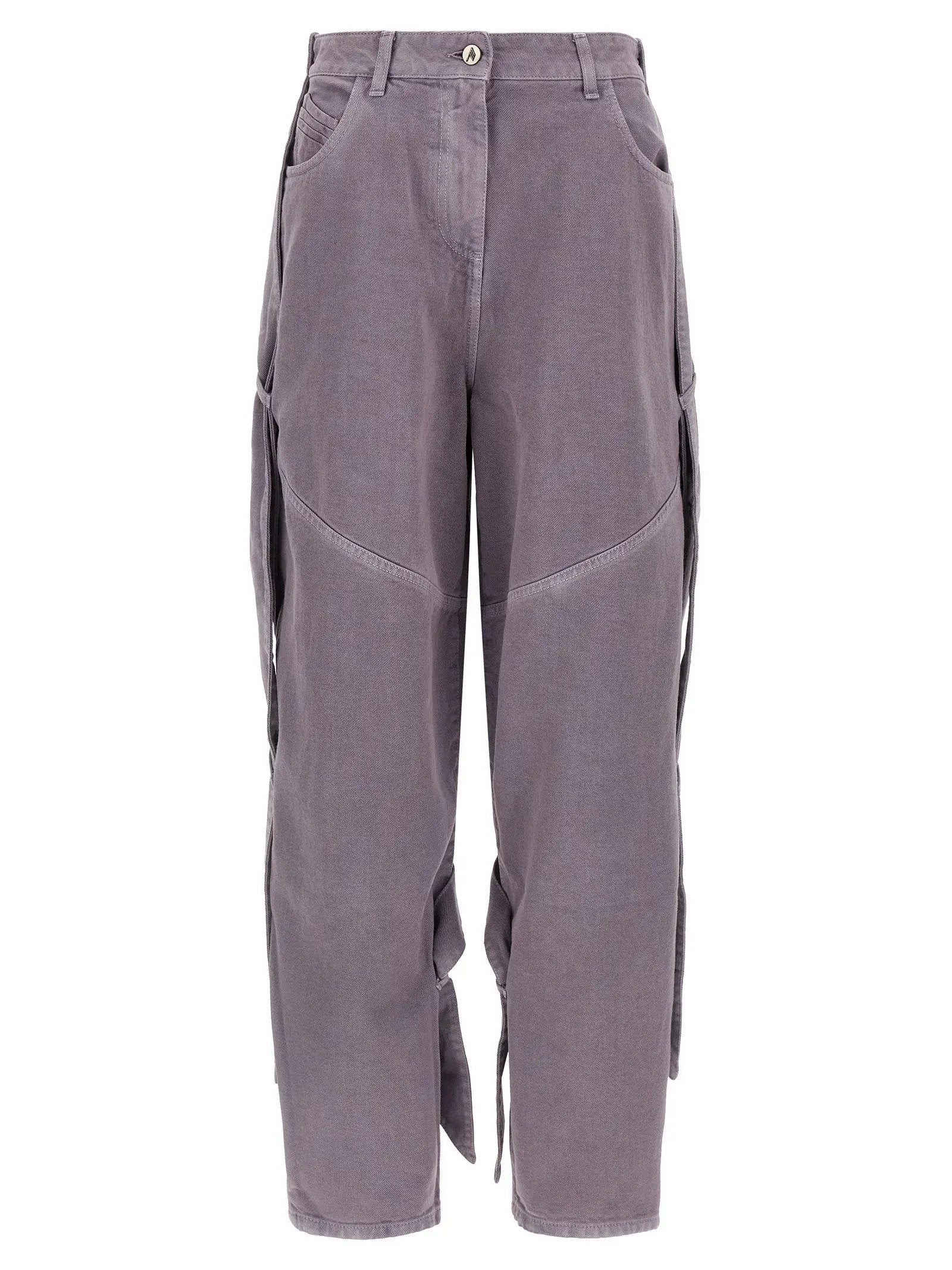 The Attico Purple Cotton Cargo Pants