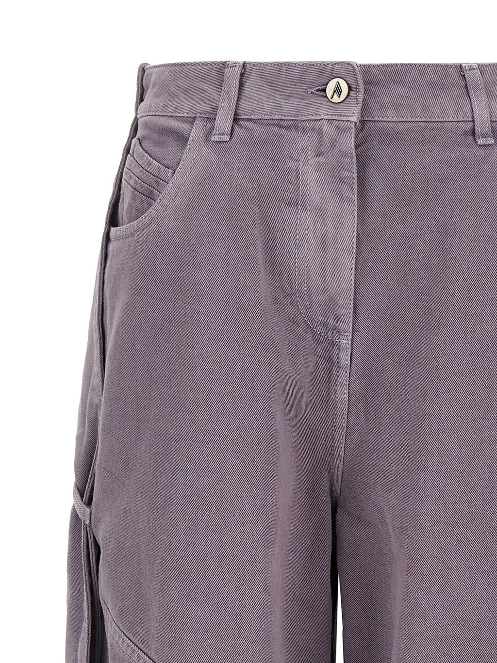 The Attico Purple Cotton Cargo Pants