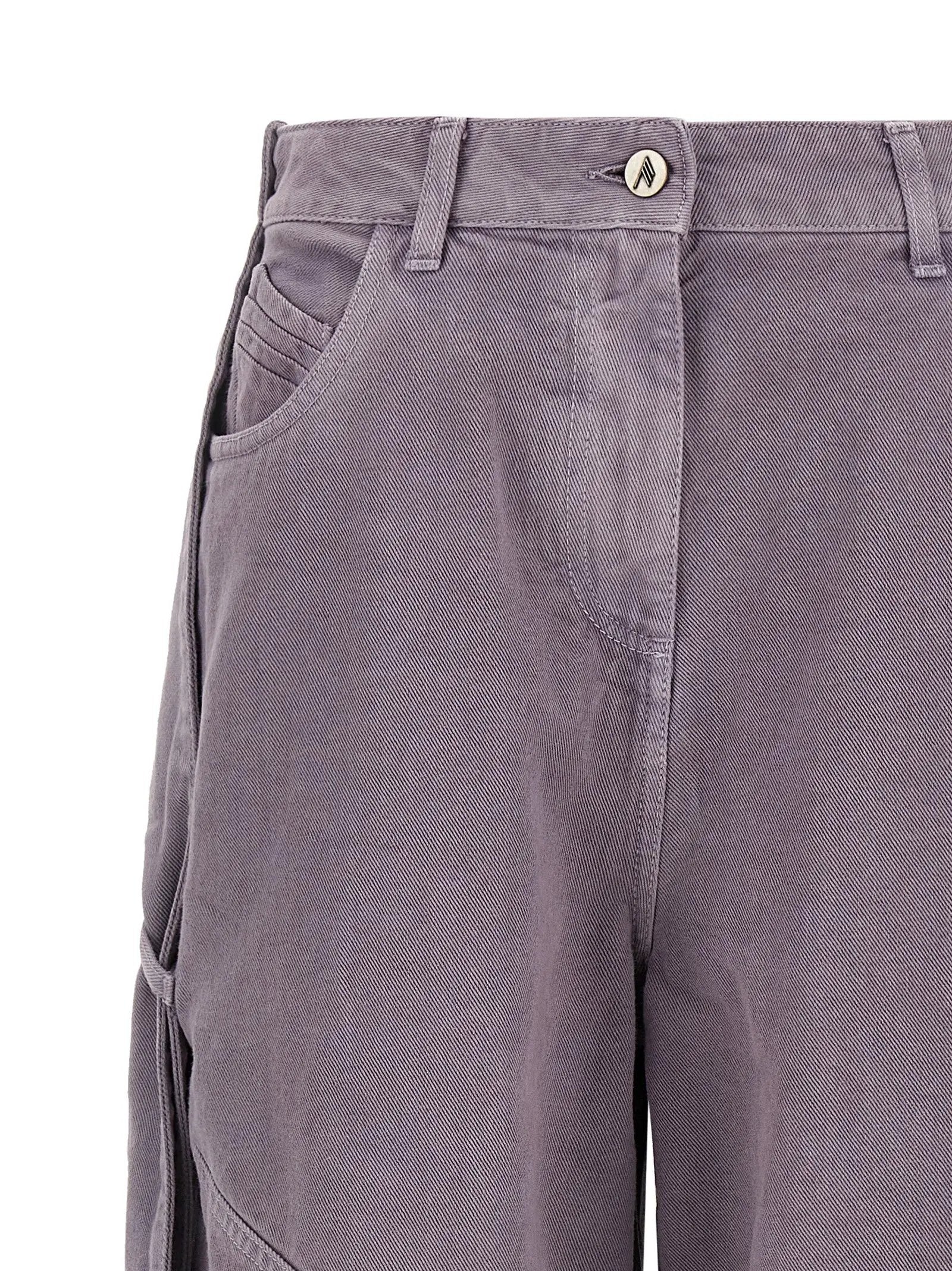 The Attico Purple Cotton Cargo Pants