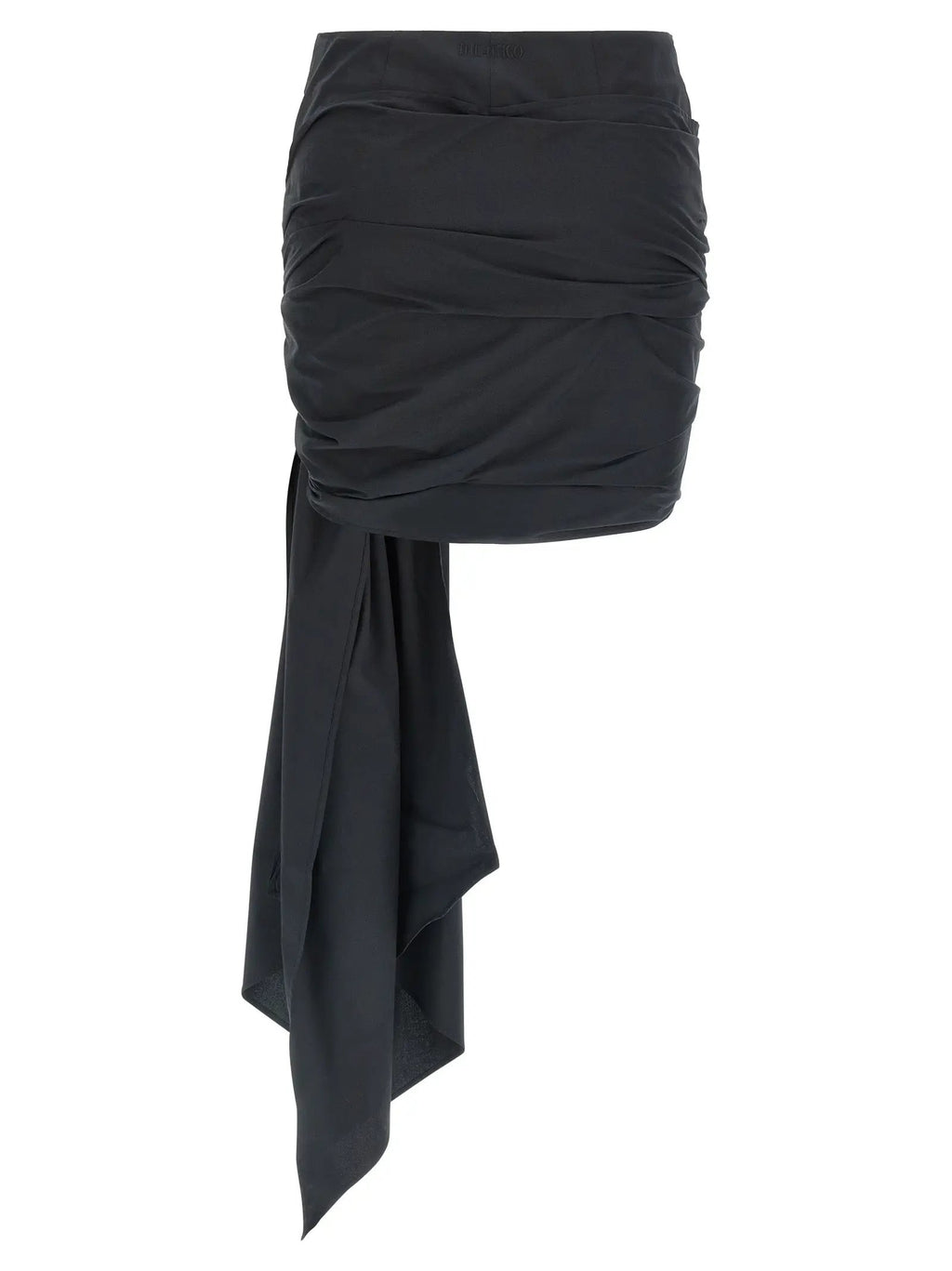 The Attico Black Cotton Long Skirt