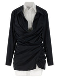 The Attico Bicolor Cotton Short Dress