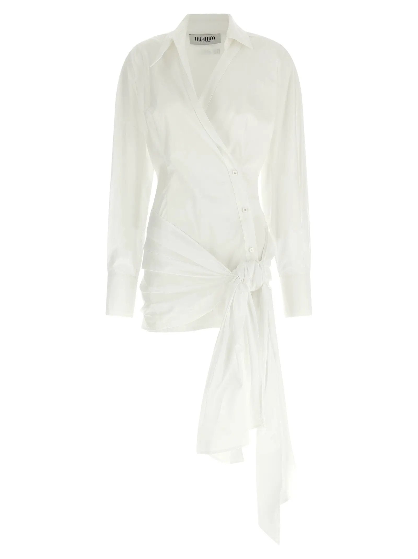 The Attico White Cotton Short Dress