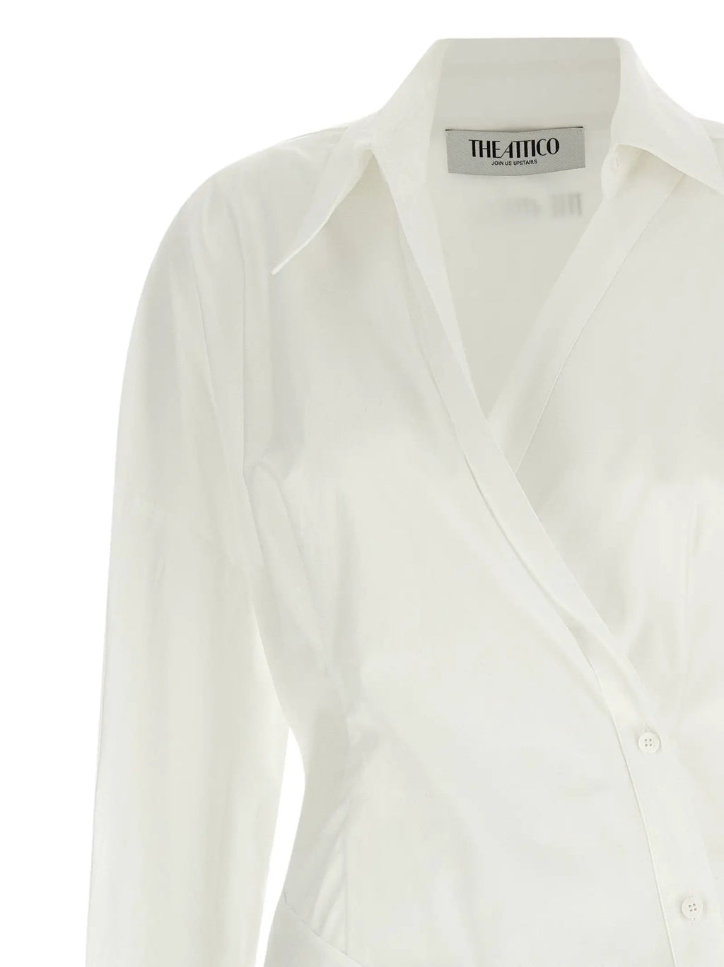 The Attico White Cotton Short Dress