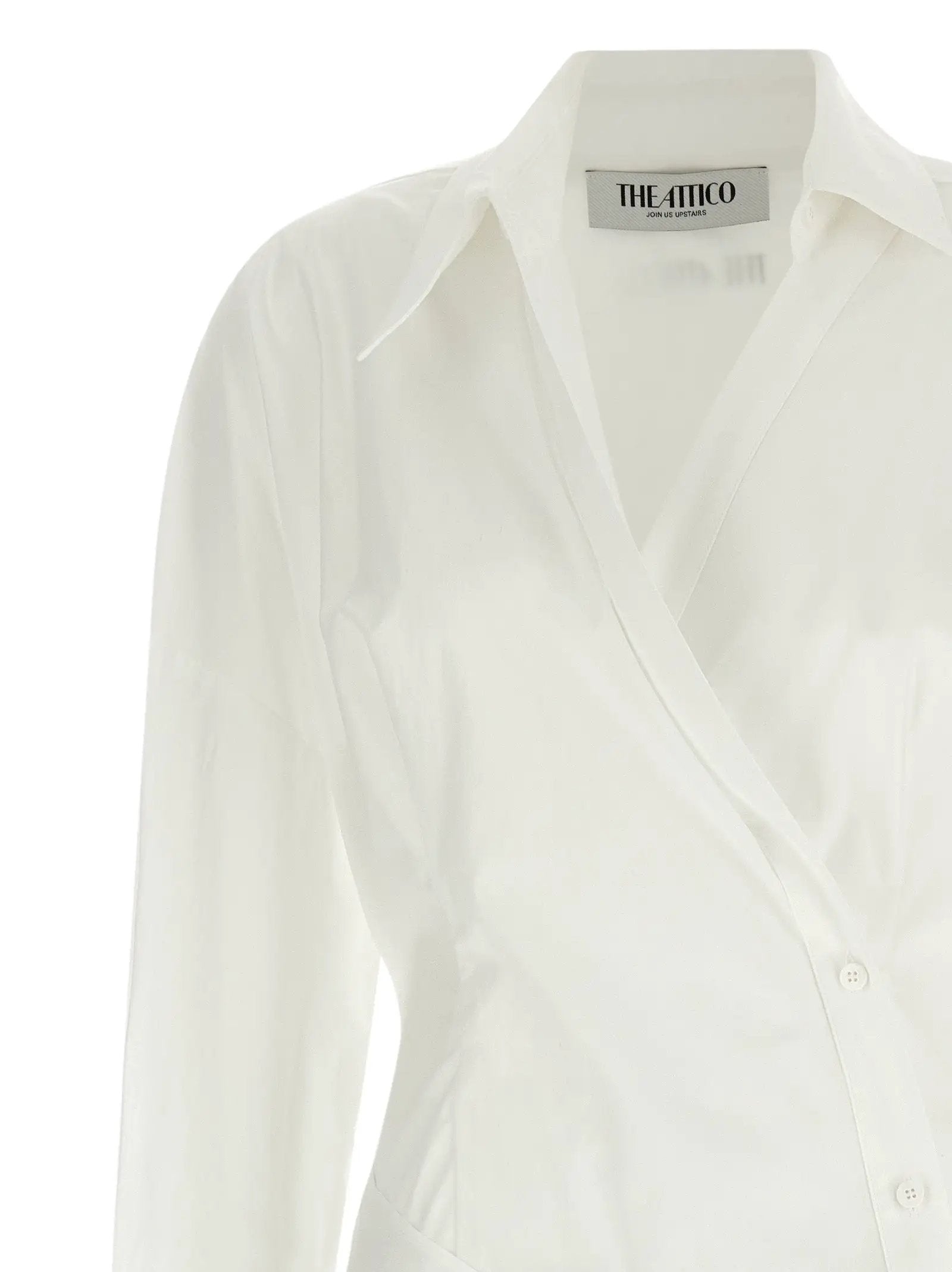The Attico White Cotton Short Dress
