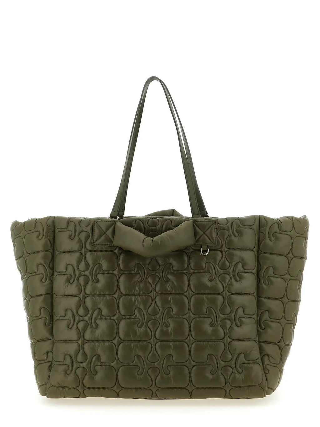 Ganni Bicolor Recycled Polyamide Tote Bag