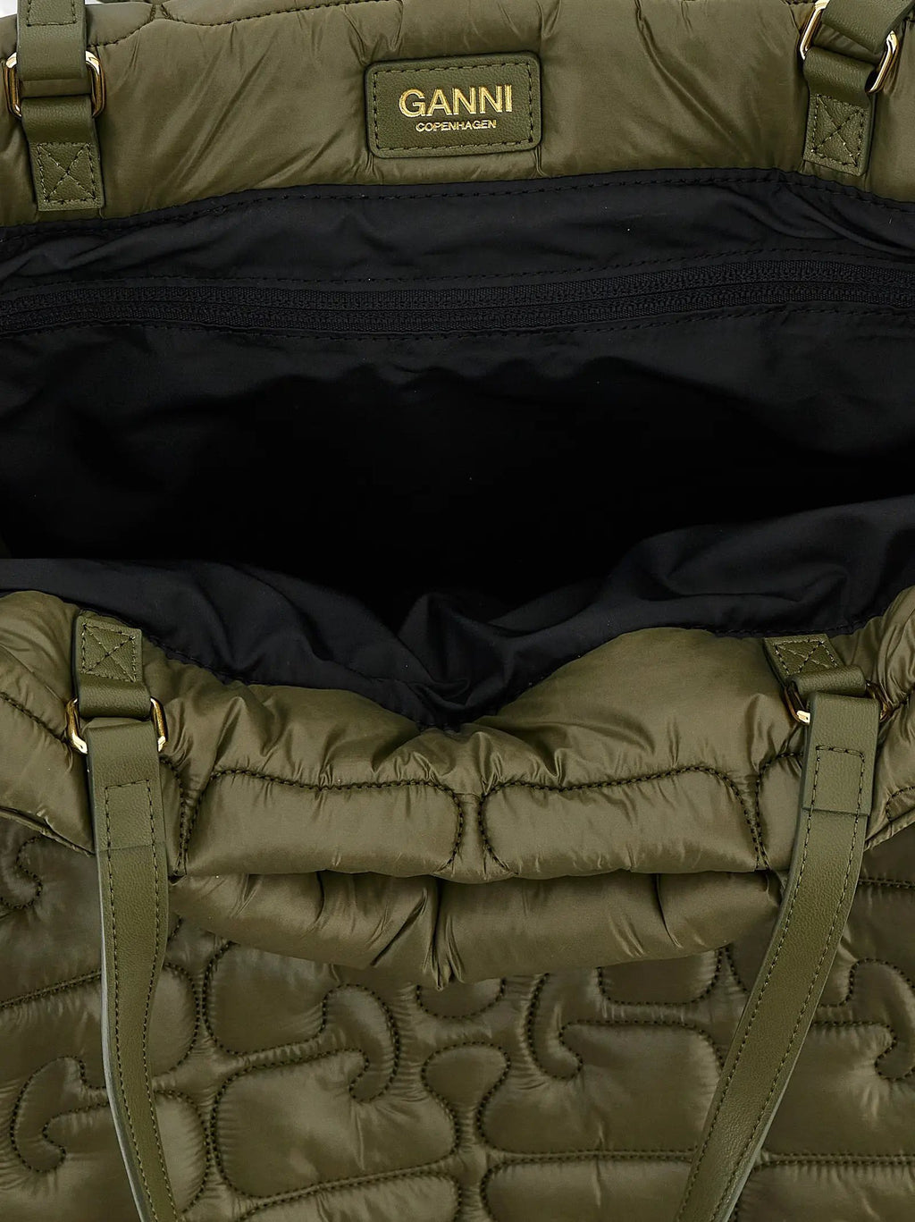 Ganni Bicolor Recycled Polyamide Tote Bag