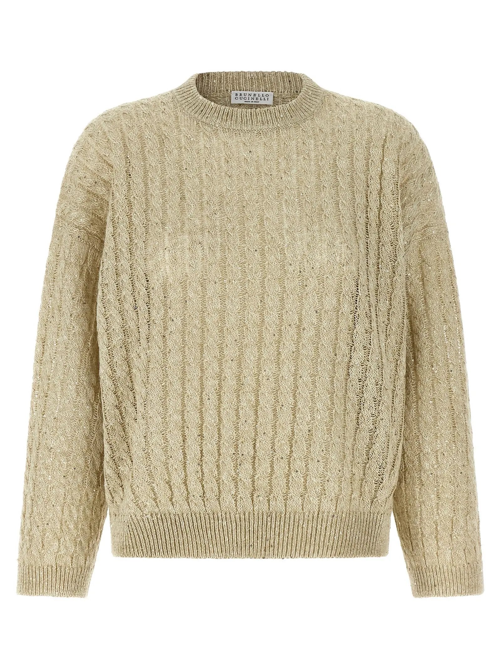 Brunello Cucinelli Beige Linen Cardigan
