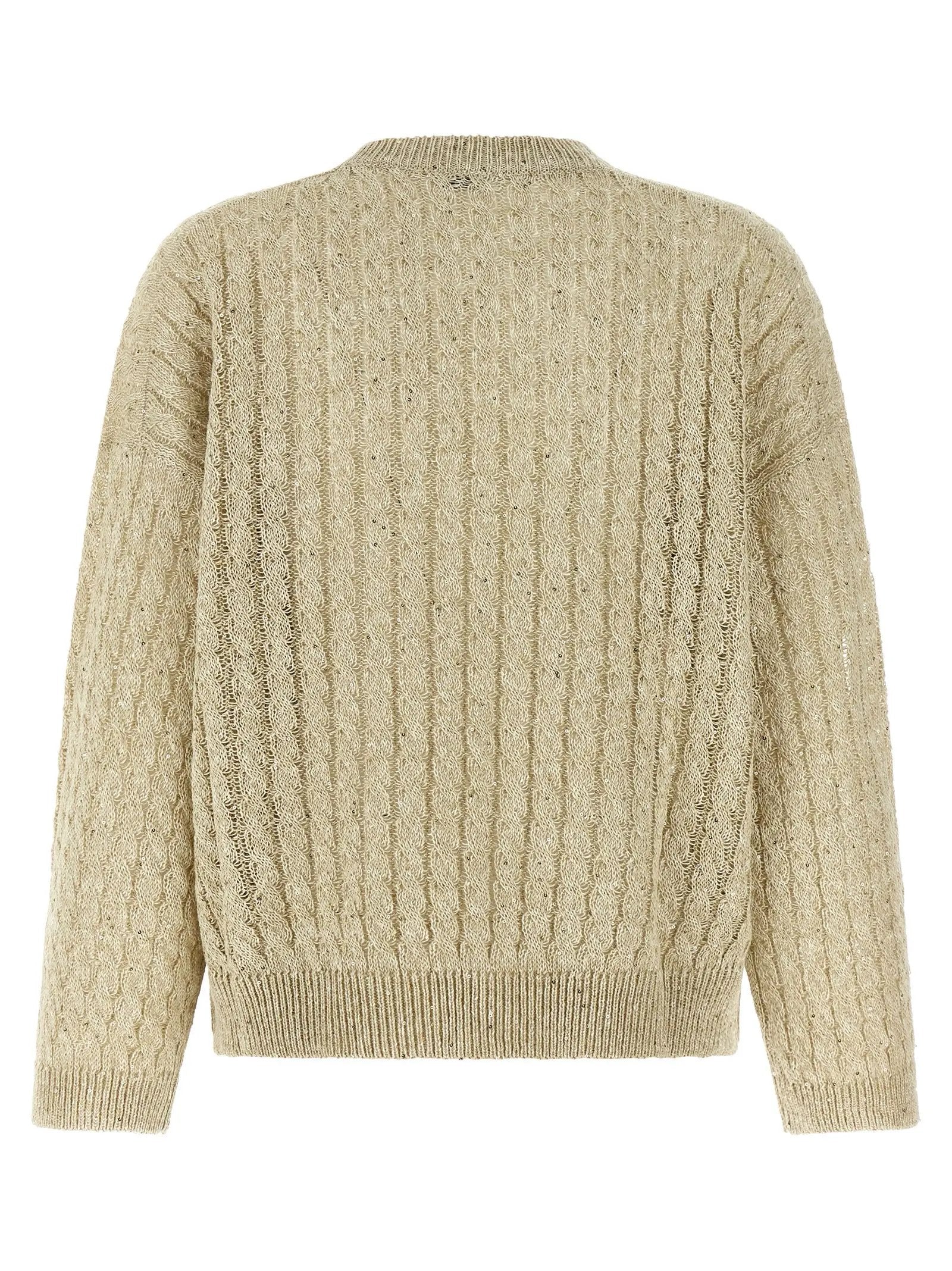 Brunello Cucinelli Beige Linen Cardigan