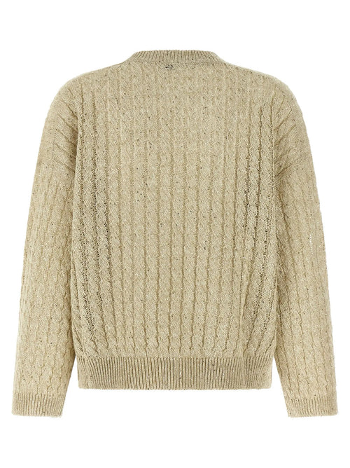 Brunello Cucinelli Beige Linen Cardigan