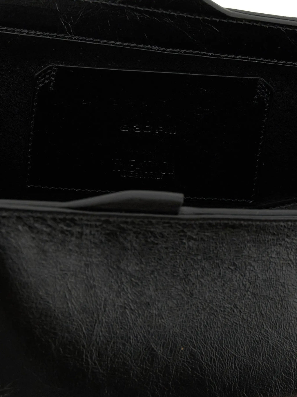 The Attico Black Calfskin Clutch Bag