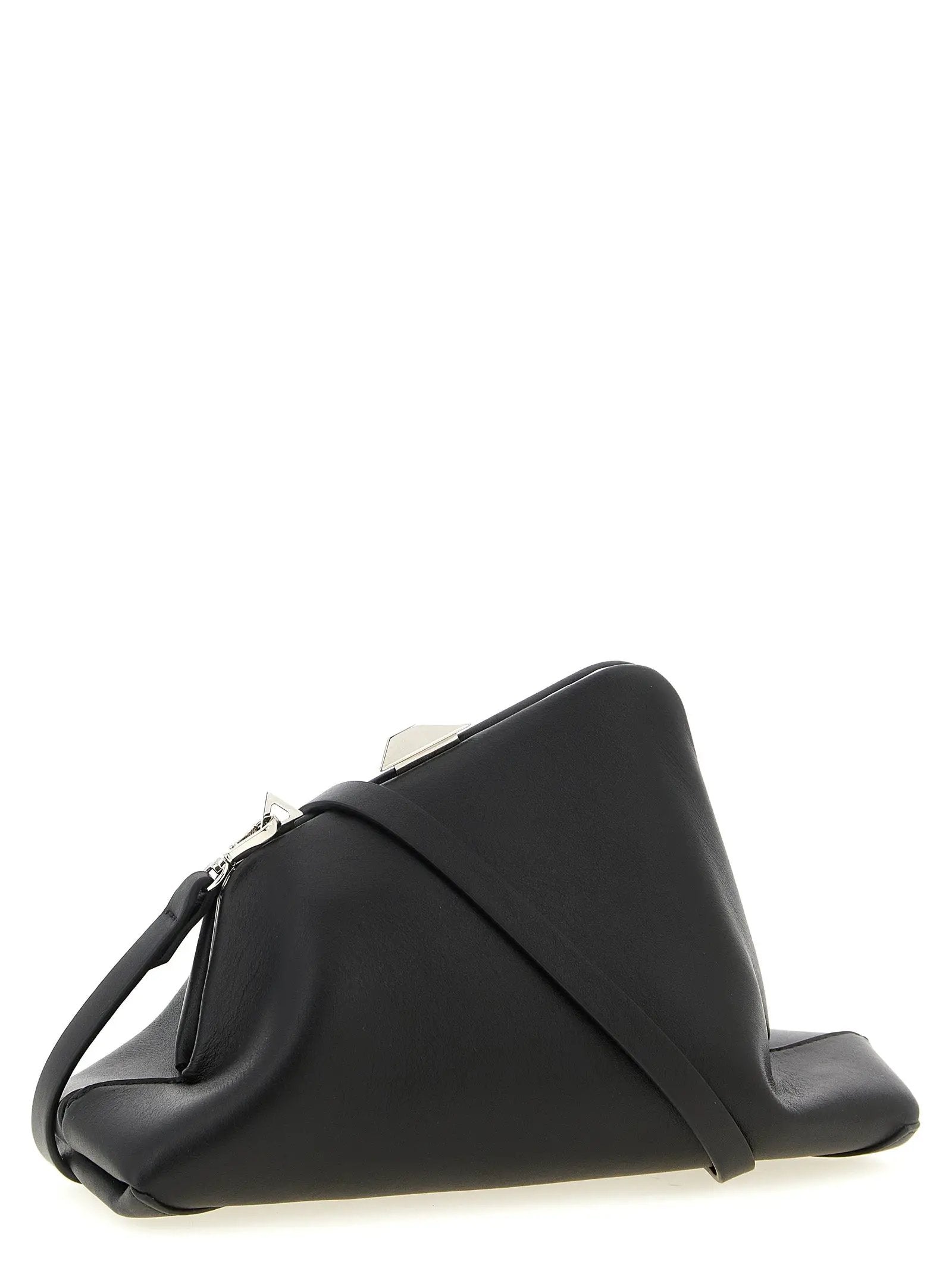 The Attico Black Calfskin Clutch Bag