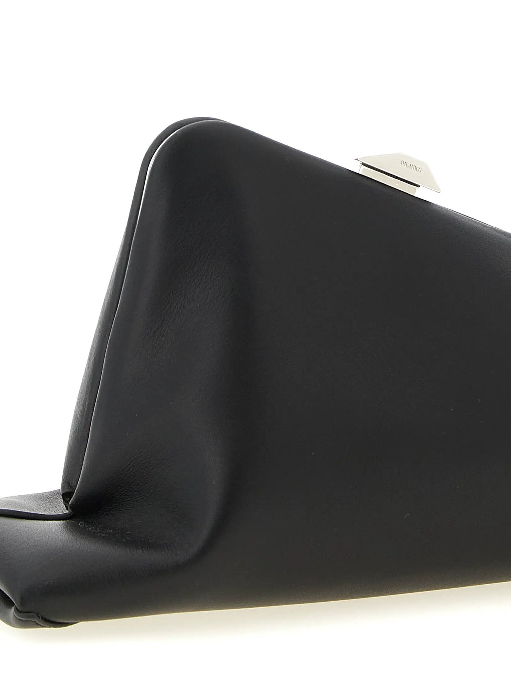 The Attico Black Calfskin Clutch Bag