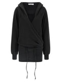 The Attico Black Cotton Short Dress