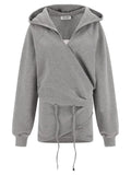 The Attico Gray Cotton Short Dress