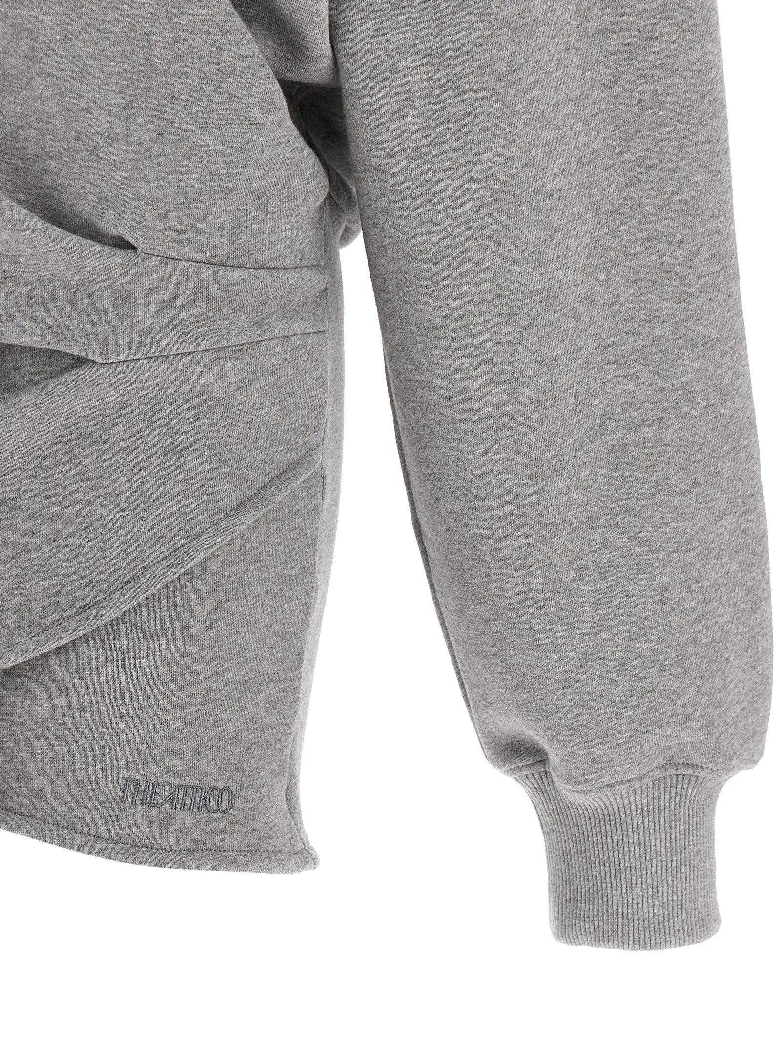 The Attico Gray Cotton Short Dress
