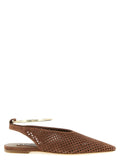 Jil Sander Brown Goatskin Ballet Flats