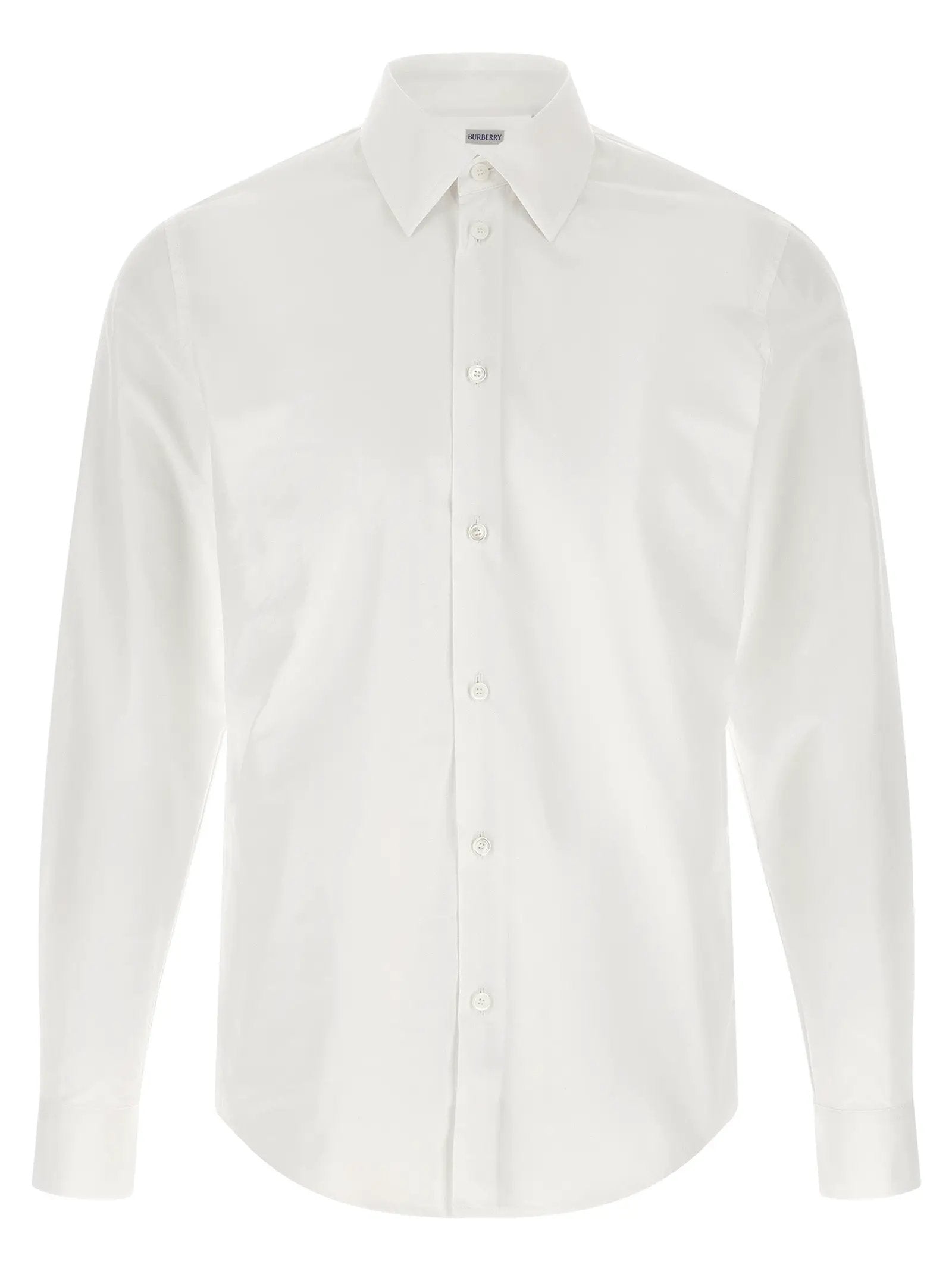 Burberry White Cotton Blouse