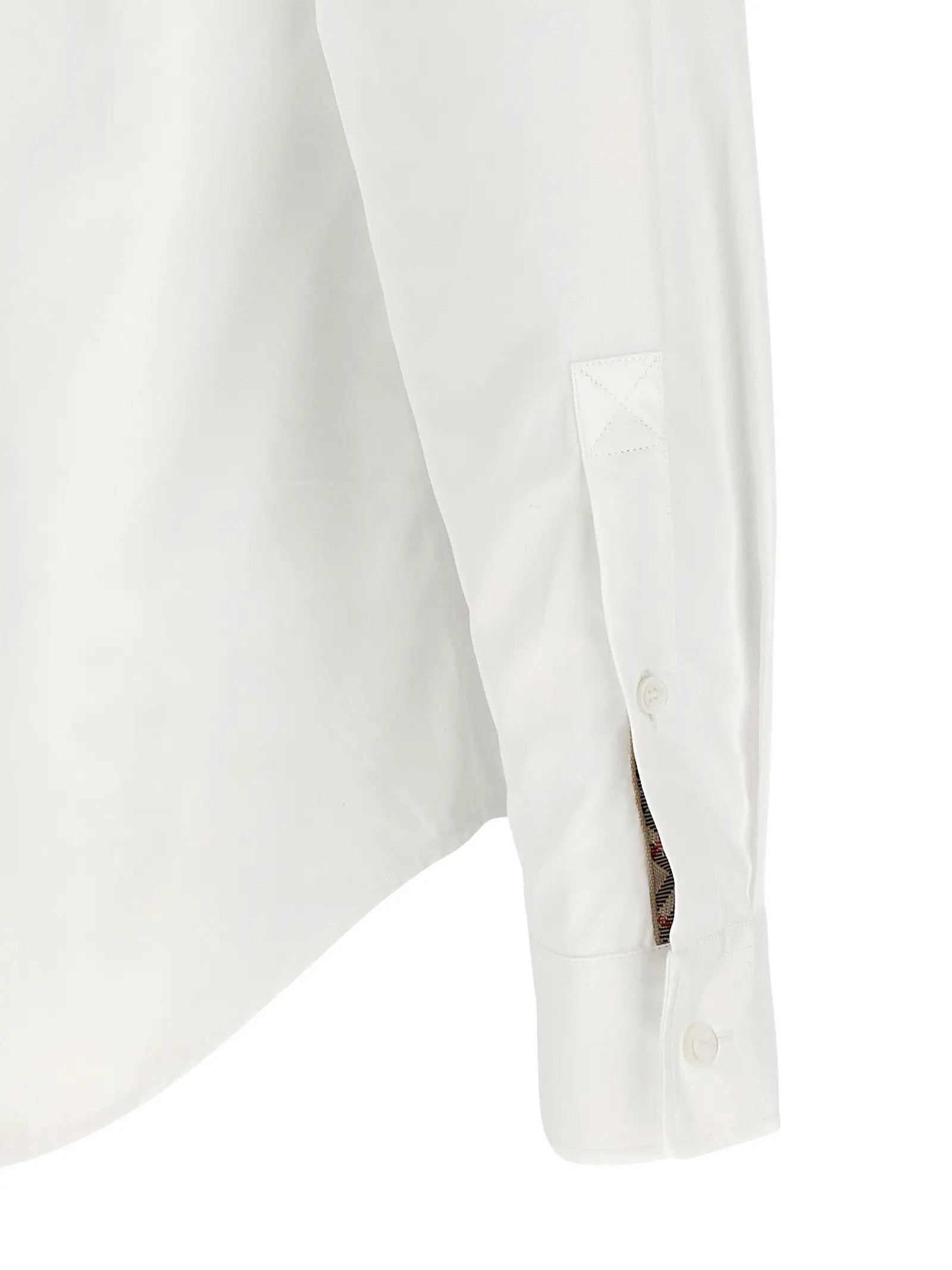 Burberry White Cotton Blouse