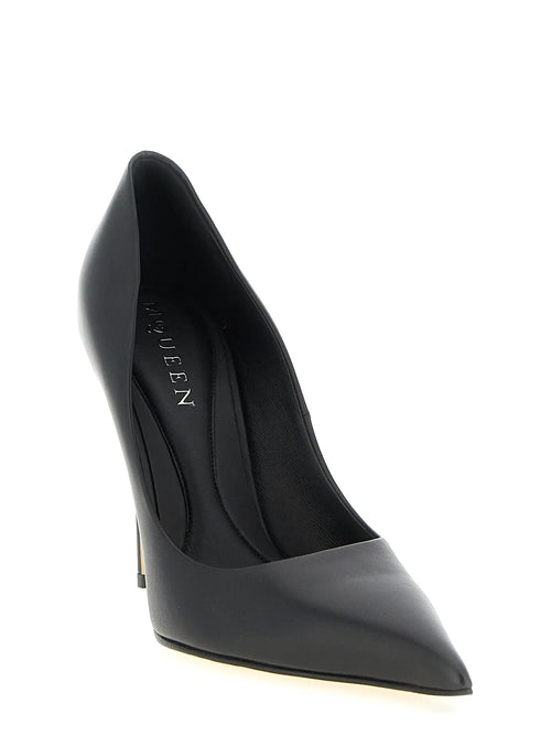 Escarpins Alexander McQueen en cuir de veau noir à talon haut