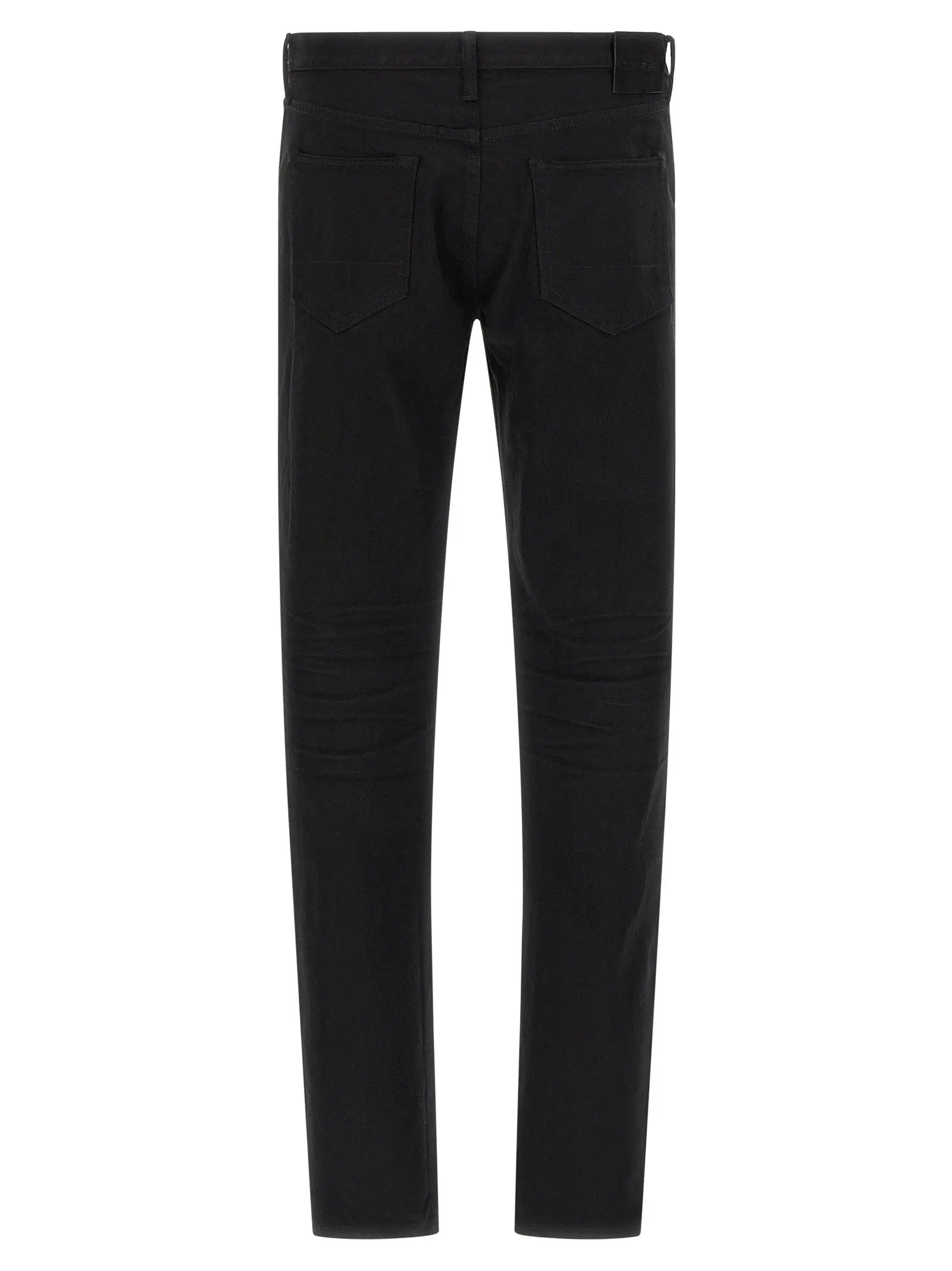 Tom Ford Black Cotton Straight-Leg Jeans