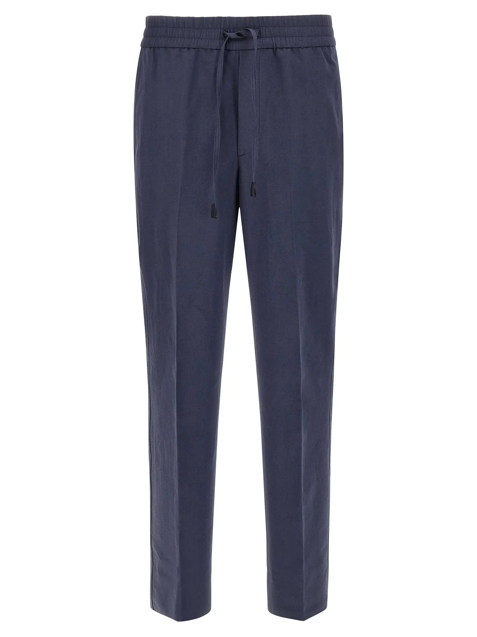 Brioni Blue Linen Casual Pants