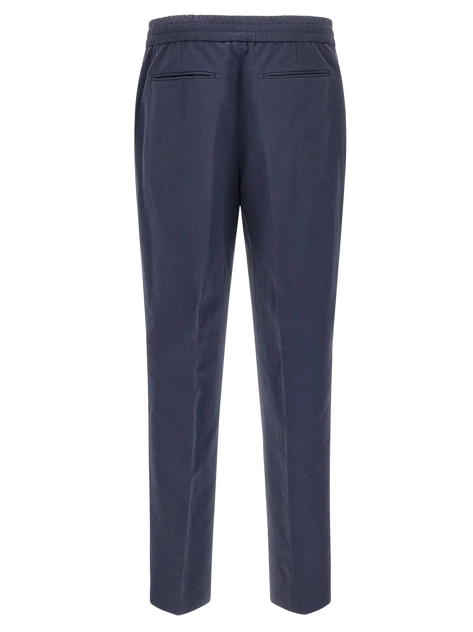 Brioni Blue Linen Casual Pants