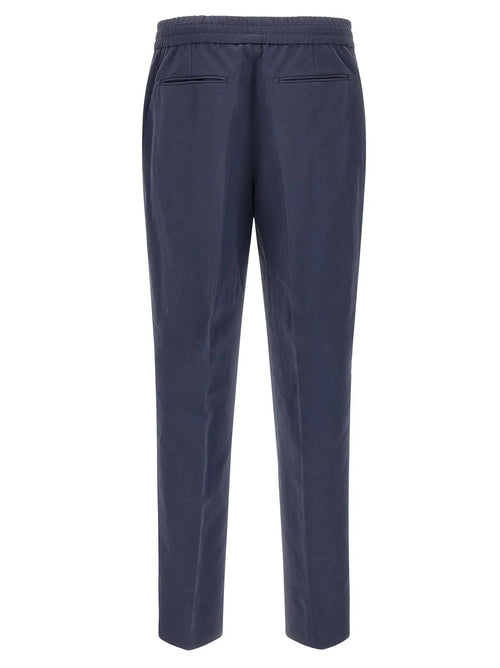 Pantalon décontracté Brioni en lin bleu