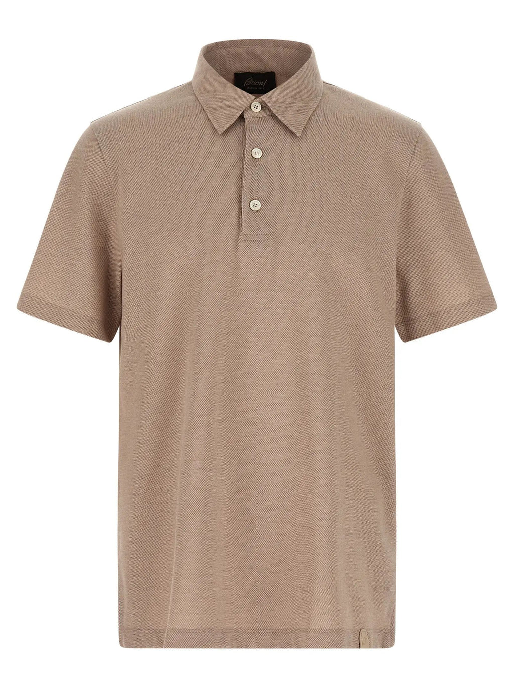 Brioni Beige Cotton Polo Shirt