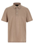 Brioni Beige Cotton Polo Shirt
