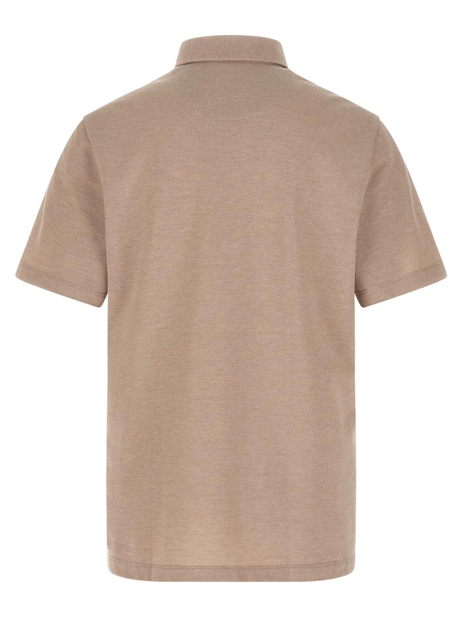 Brioni Beige Cotton Polo Shirt