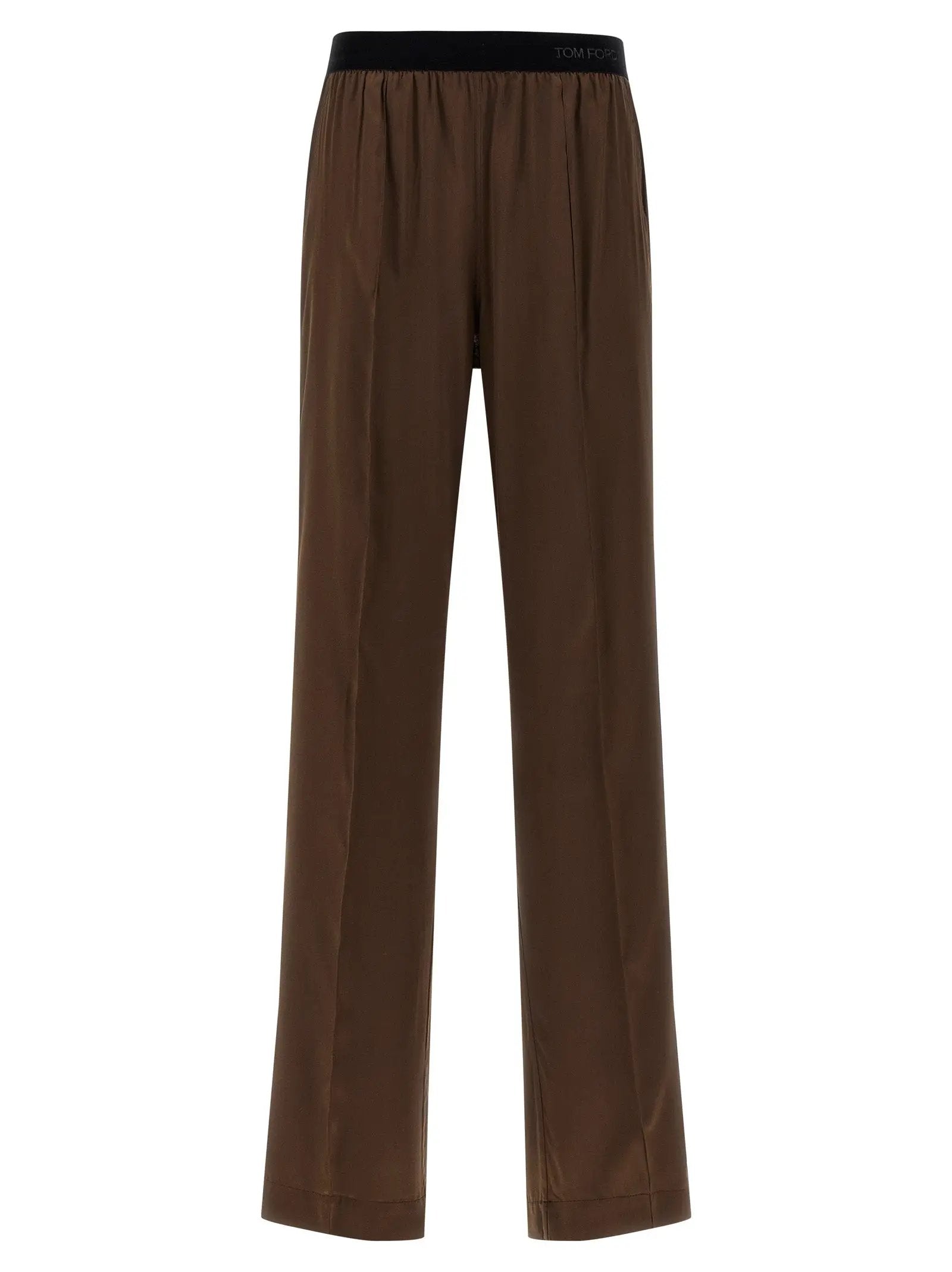 Tom Ford Brown Silk Casual Pants