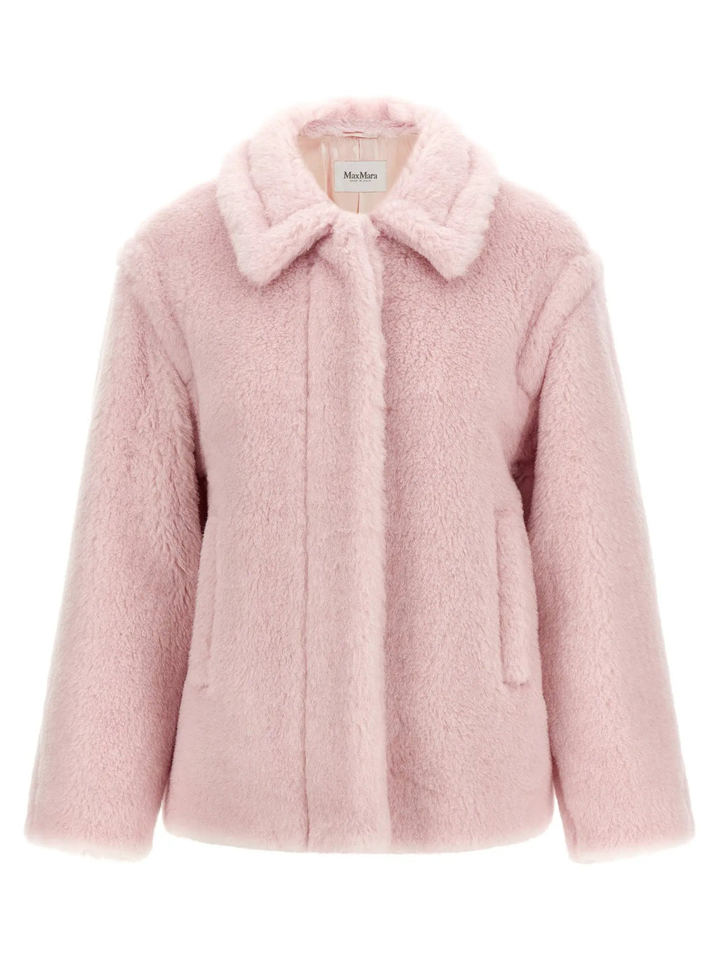Max Mara Multicolor Alpaca Leather Coat