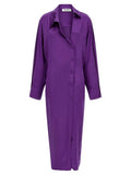 The Attico Purple Rayon Midi Dress