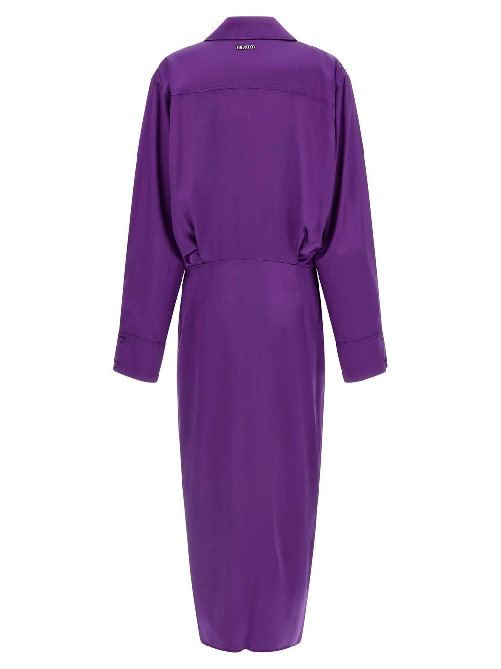 The Attico Purple Rayon Midi Dress