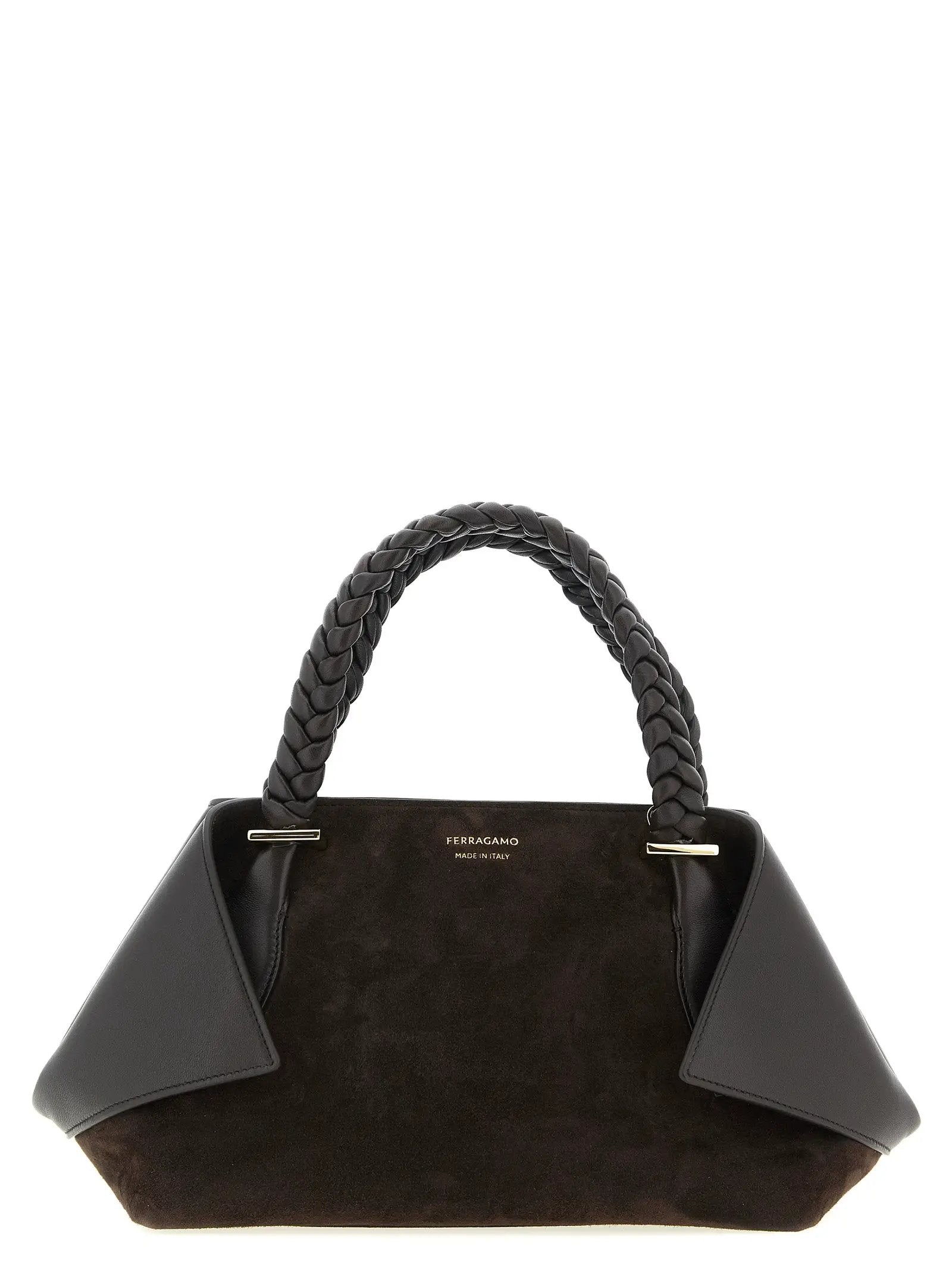 Ferragamo Brown Goatskin Handbag