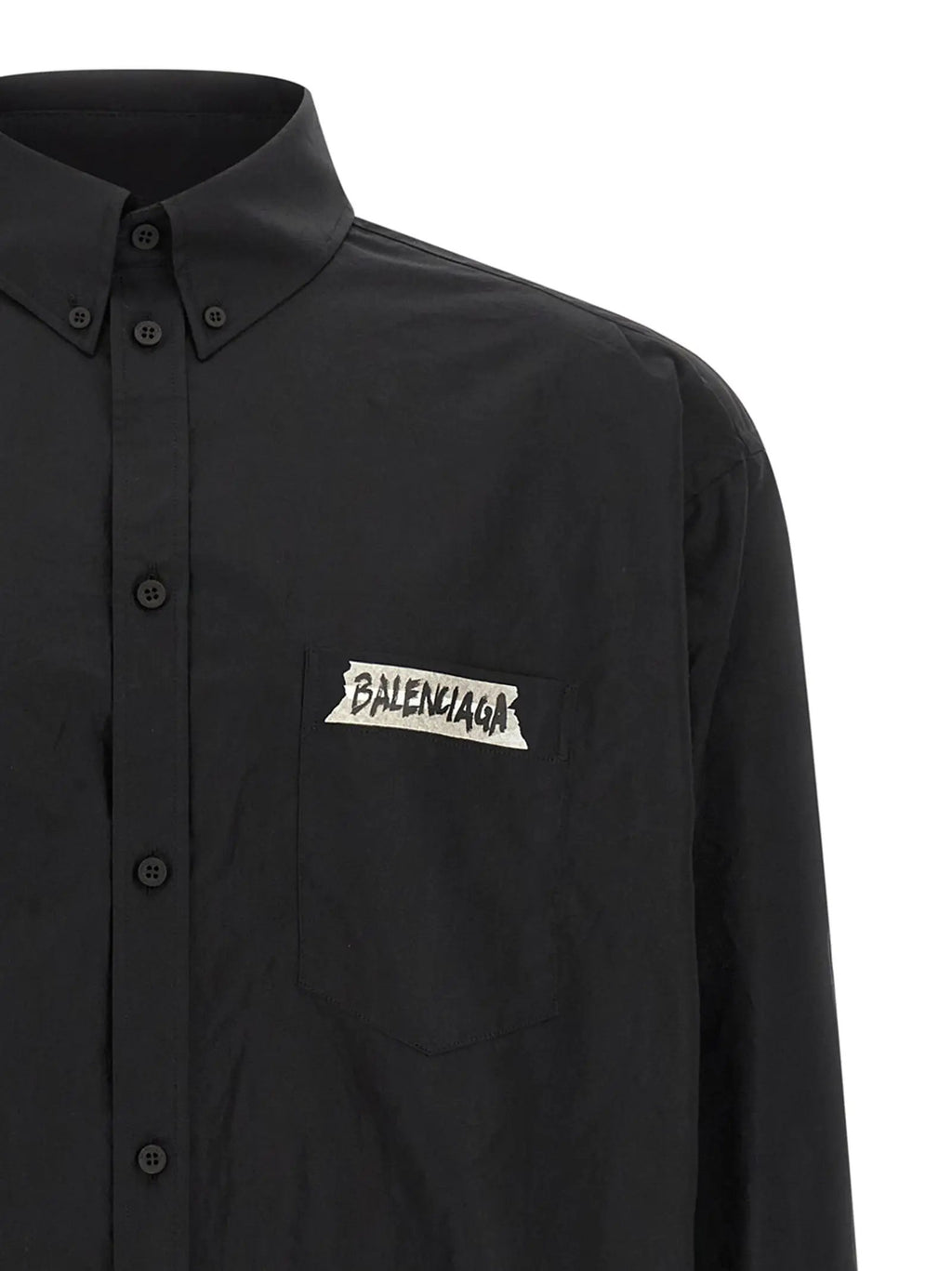 Balenciaga Black Cotton Blouse