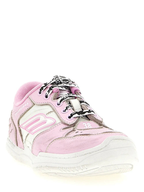 Baskets athlétiques Balenciaga en cuir de veau multicolore