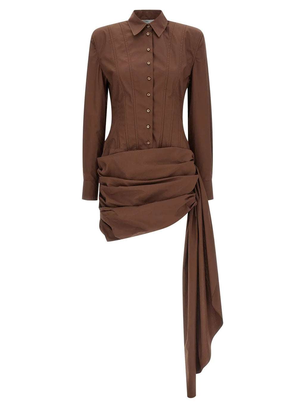Giuseppe Di Morabito Giuseppe Di Morabito Brown Cotton Short Dress