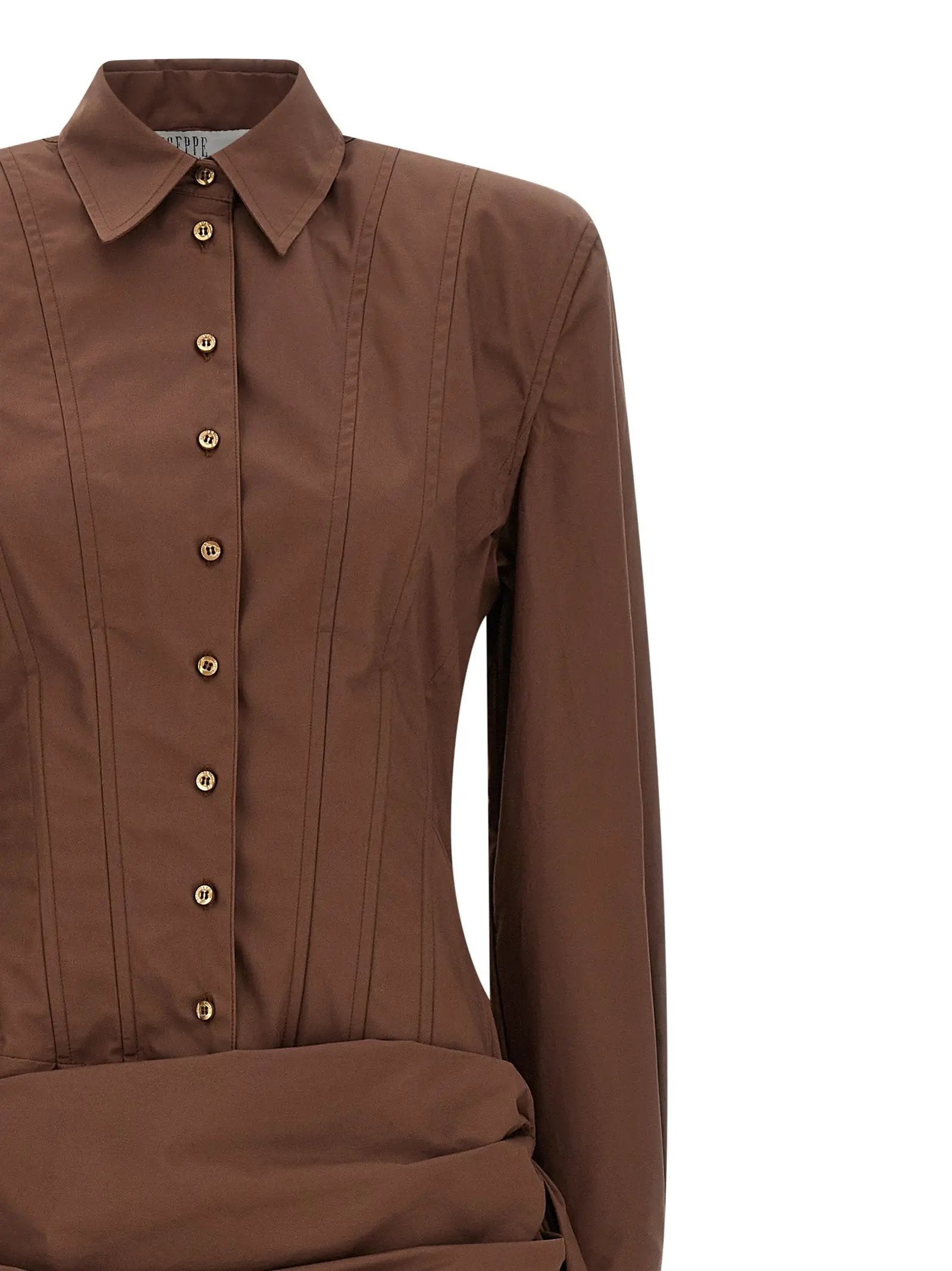 Giuseppe Di Morabito Giuseppe Di Morabito Brown Cotton Short Dress
