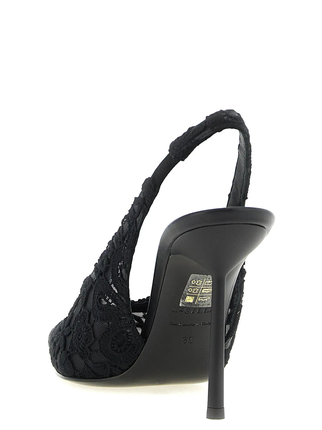LE SILLA Black Cotton High Heel Pumps