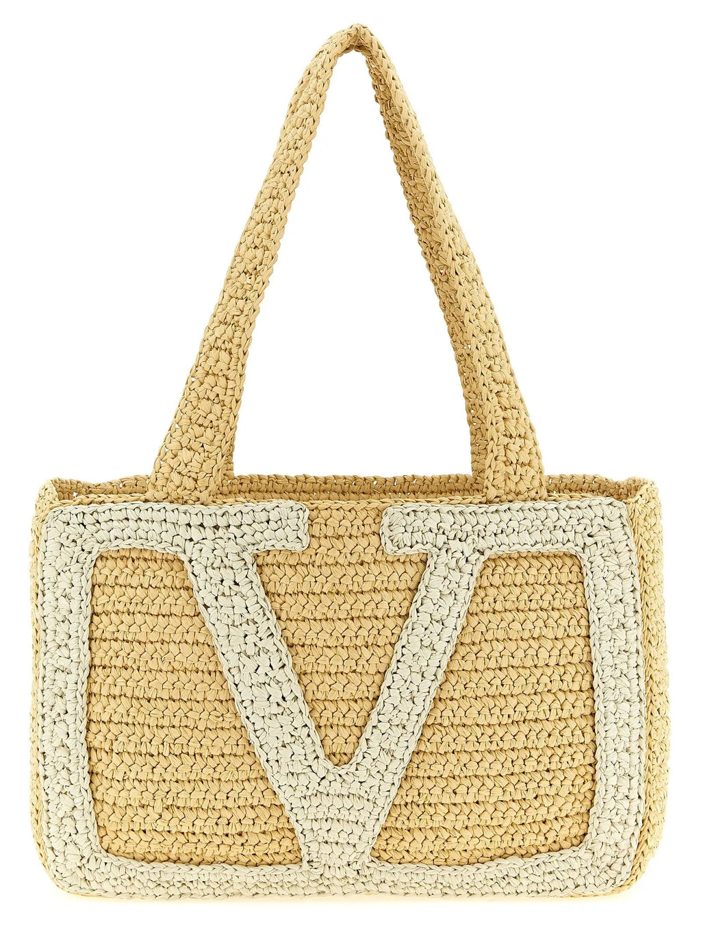 Valentino Garavani White Viscose Tote Bag