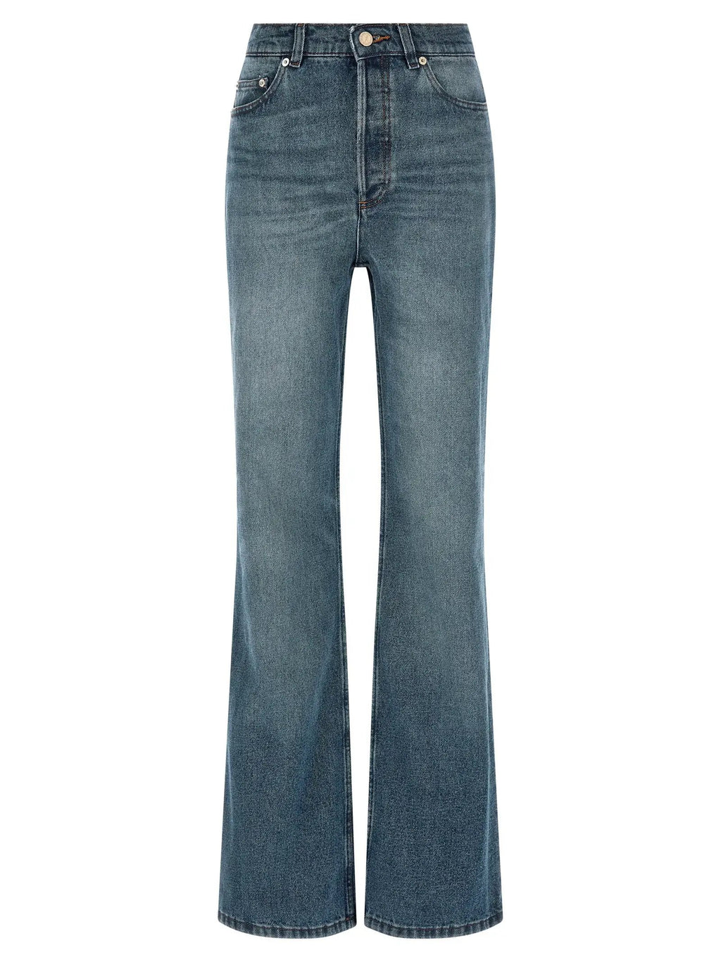 A.P.C. Blue Cotton Flared Jeans