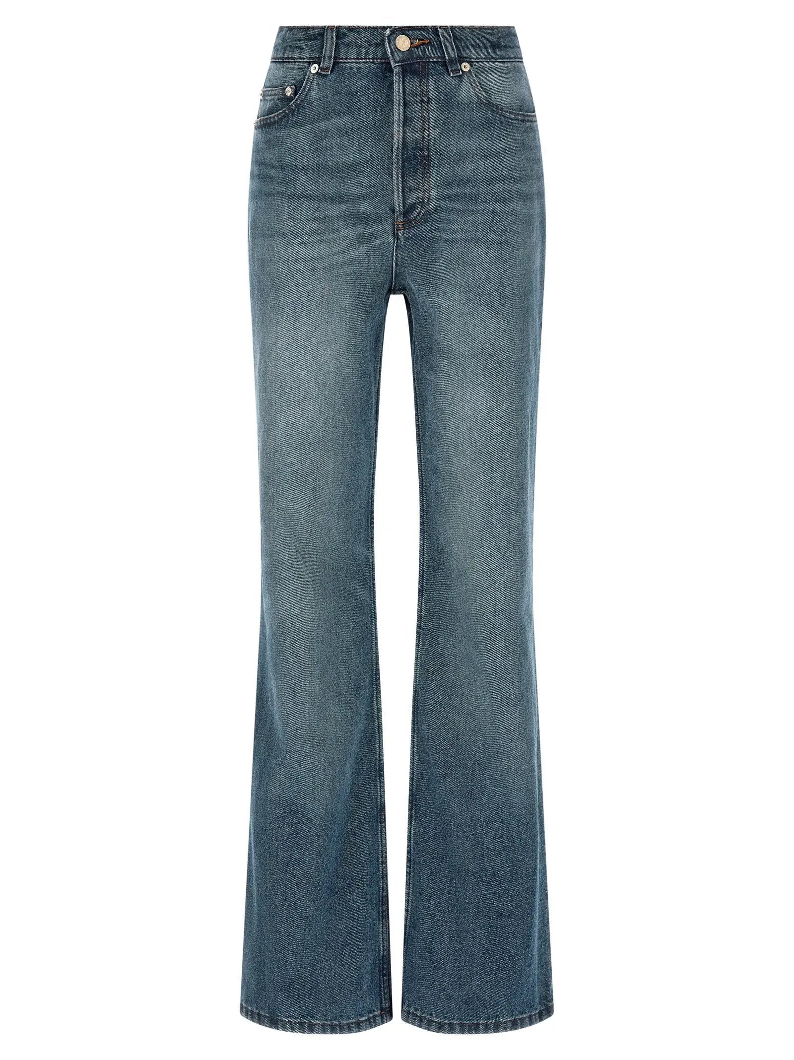 A.P.C. Blue Cotton Flared Jeans