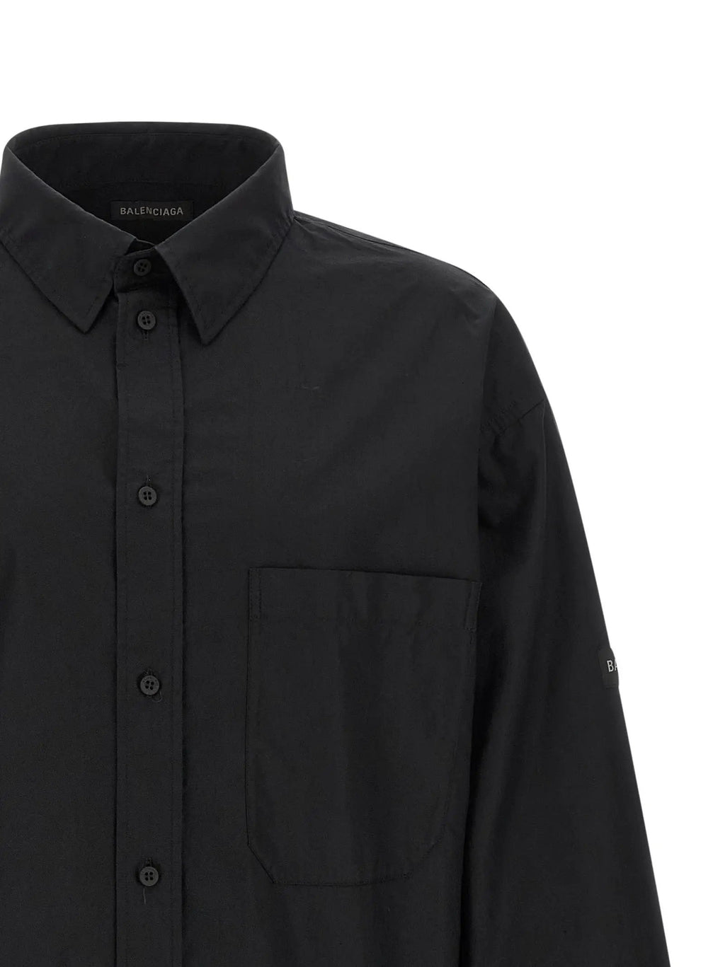 Balenciaga Black Cotton Blouse