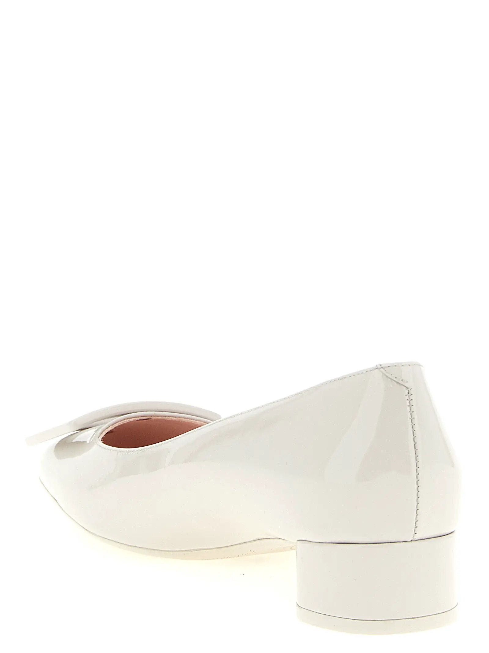Roger Vivier Gray Calfskin Mid Heel Pumps