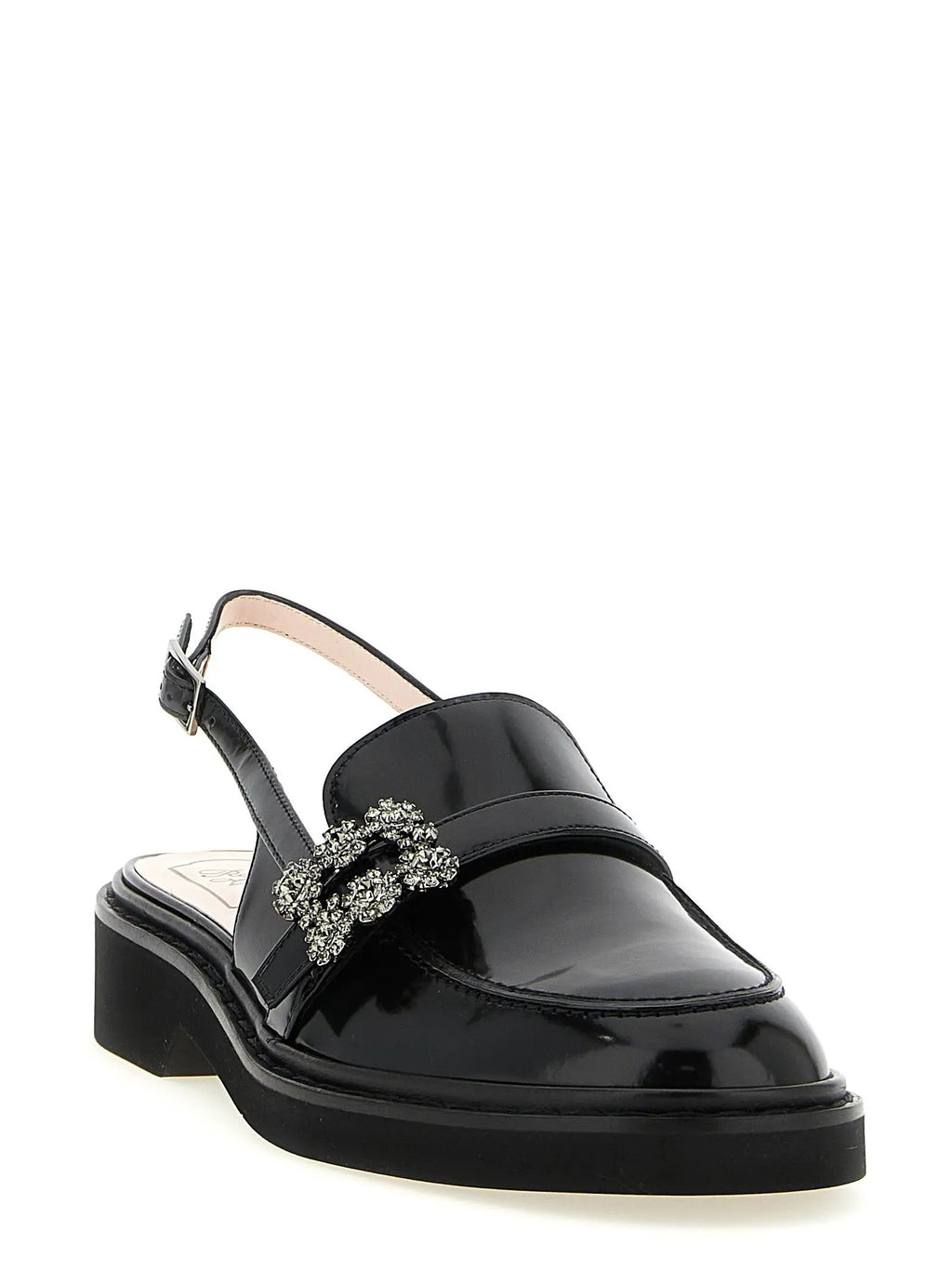 Roger Vivier Black Calfskin Moccassin